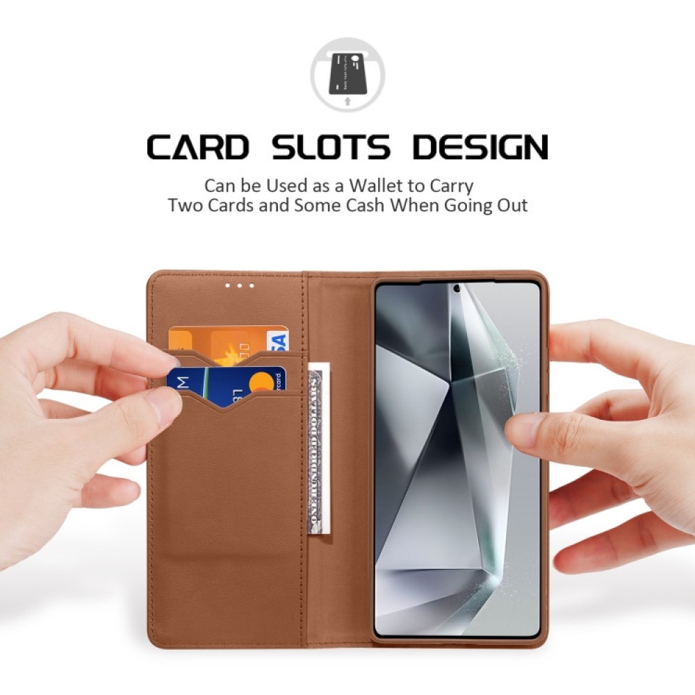 Samsung Galaxy S25 Ultra DUX DUCIS Wallet/ PU + TPU Кожен Калъф и Протектор