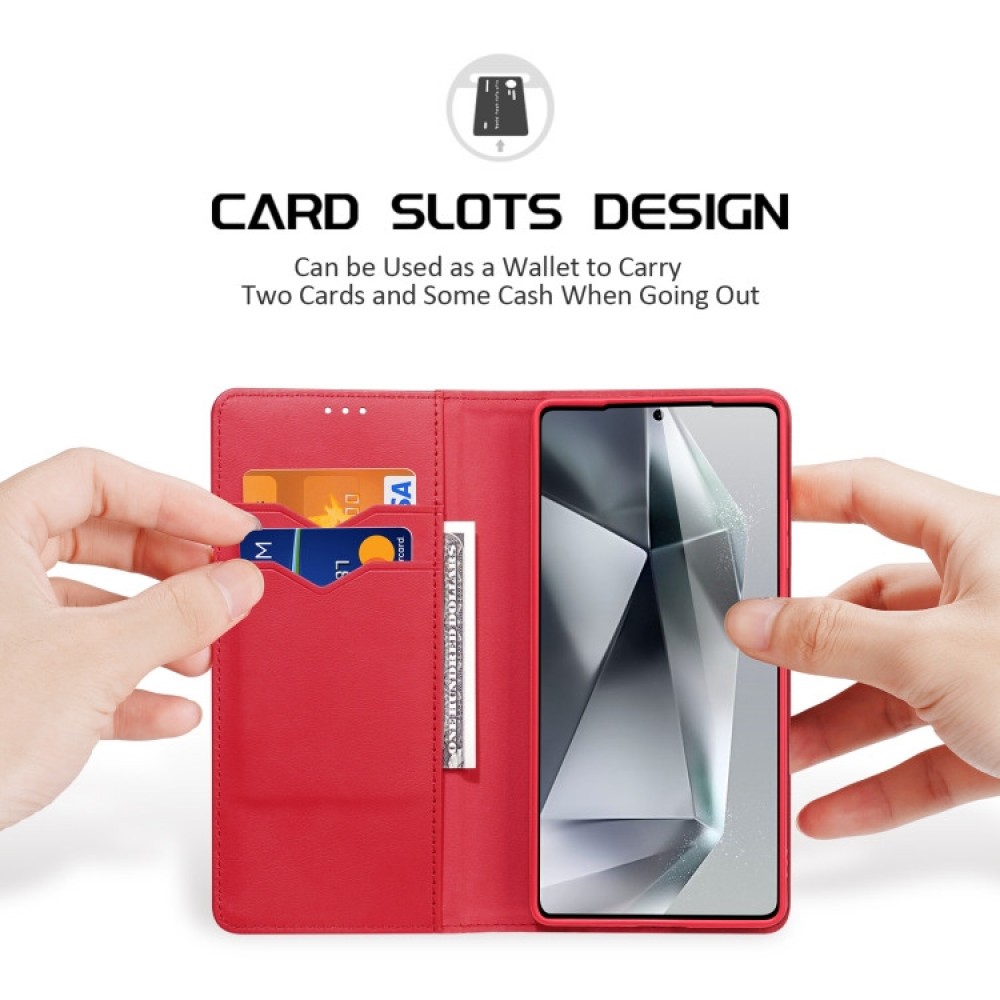Samsung Galaxy S25 Ultra DUX DUCIS Wallet/ PU + TPU Кожен Калъф и Протектор
