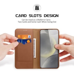 Samsung Galaxy S25+ 5G DUX DUCIS /Hivo Series Cowhide Wallet/ PU + TPU Кожен Калъф и Протектор