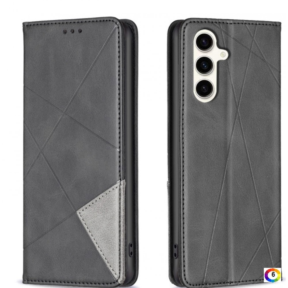 Samsung Galaxy S24 FE 5G  Rhombus Texture Magnetic Wallet Кожен Калъф и Протектор