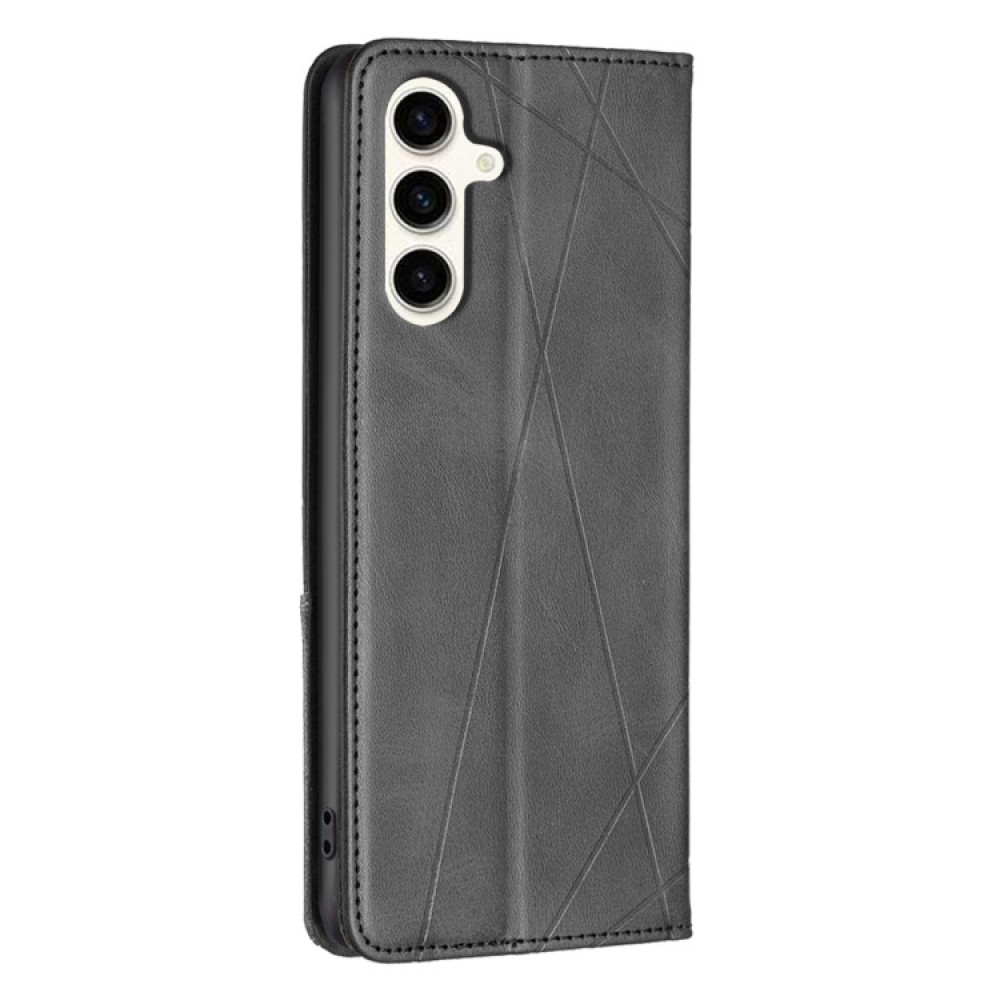 Samsung Galaxy S24 FE 5G  Rhombus Texture Magnetic Wallet Кожен Калъф и Протектор