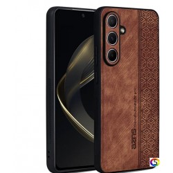 Samsung Galaxy S25 FE AZNS Удароустойчив Кожен Калъф и Протектор