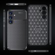 Samsung Galaxy S25 5G Удароустойчив Carbon Fiber Калъф и Протектор