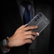 Samsung Galaxy S25 5G Удароустойчив Litchi Skin Калъф и Протектор