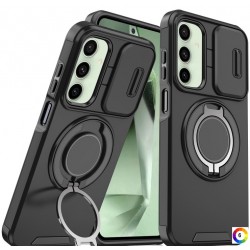  Samsung Galaxy S24 FE 5G Удароустойчив Ring Holder Калъф и Протектор