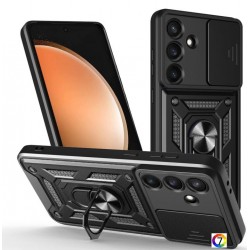 Samsung Galaxy S25 FE  Удароустойчив Ring Holder/ Sliding Camera Cover Калъф и Протектор