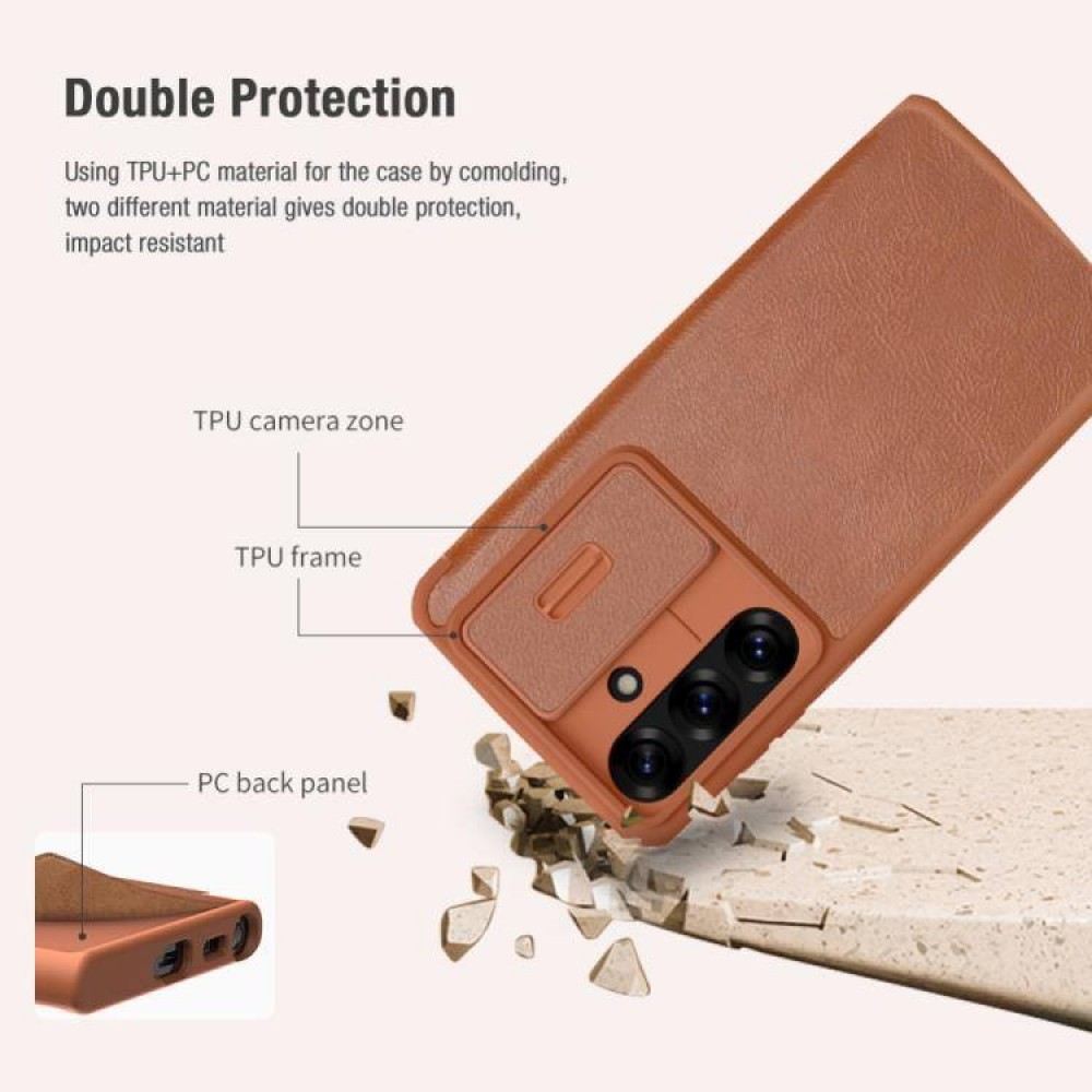 Samsung Galaxy S25+ 5G NILLKIN Wallet/ PU + TPU Кожен Калъф и Протектор