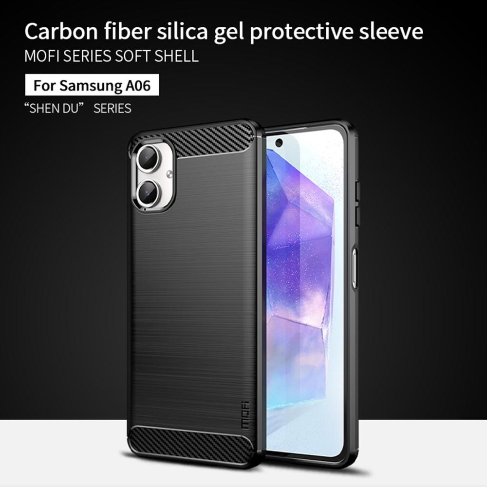 Samsung Galaxy A06 MOFI  Удароустойчив Carbon Fiber Калъф и Протектор