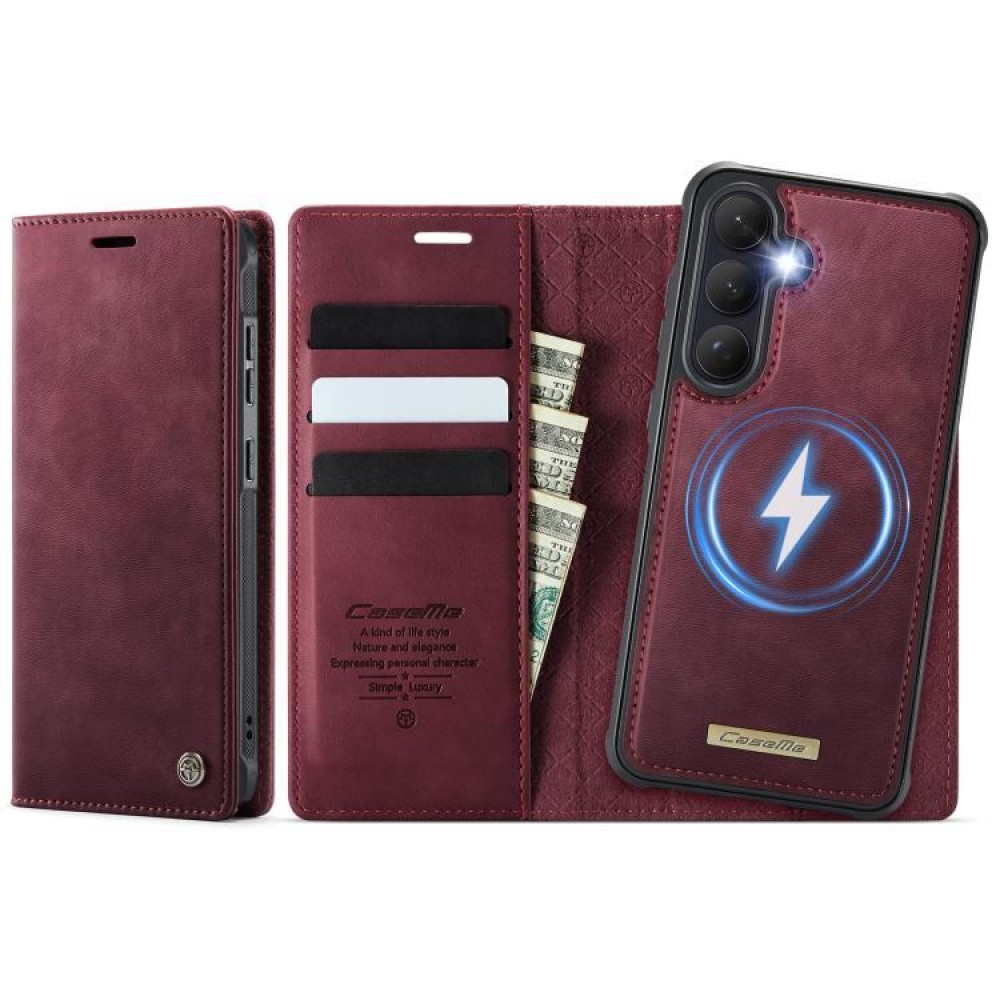 Калъф CaseMe C49 за Samsung Galaxy S26 5G с Магнитен Сваляем Портфейл, RFID Защита и Протектор – 5 цвята