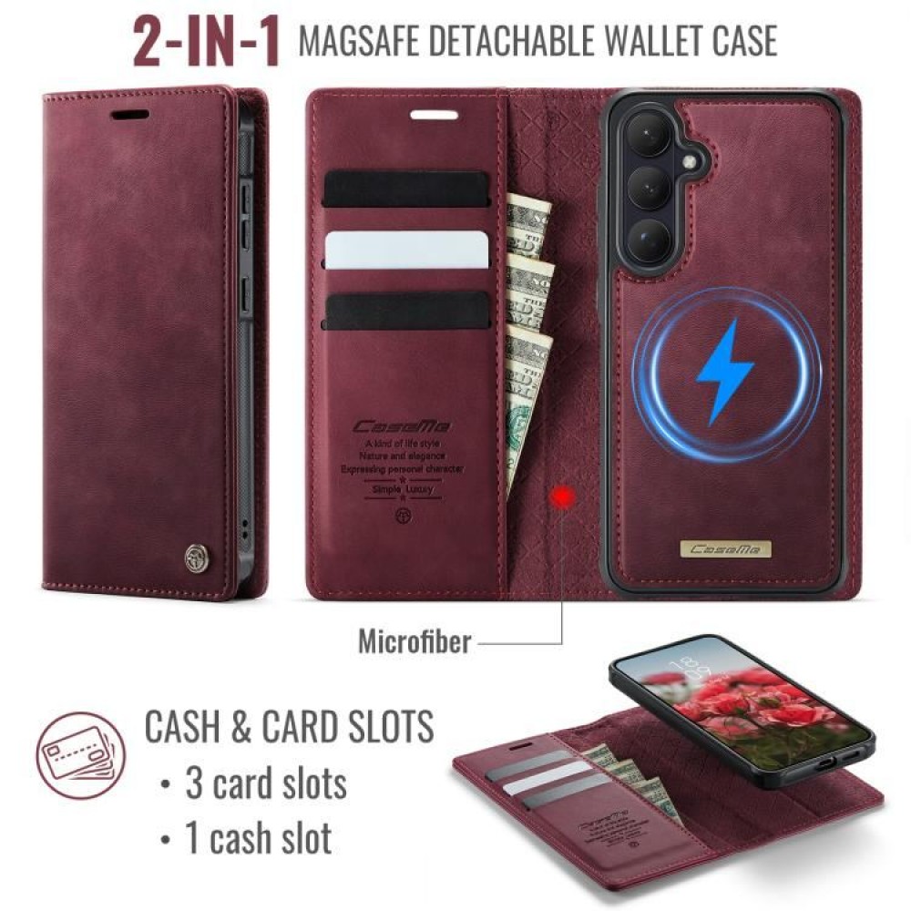 Калъф CaseMe C49 за Samsung Galaxy S26 5G с Магнитен Сваляем Портфейл, RFID Защита и Протектор – 5 цвята