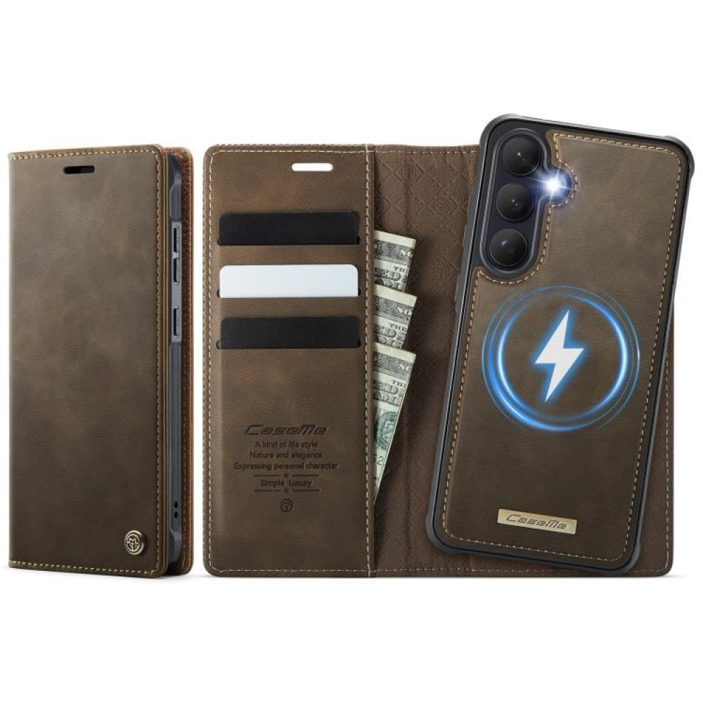 Калъф CaseMe C49 за Samsung Galaxy S26 5G с Магнитен Сваляем Портфейл, RFID Защита и Протектор – 5 цвята