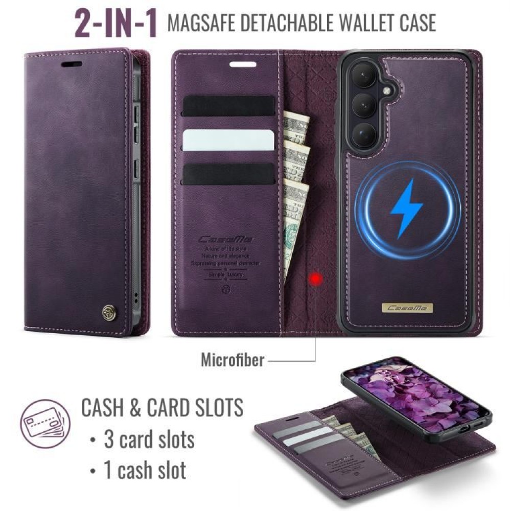 Калъф CaseMe C49 за Samsung Galaxy S26 5G с Магнитен Сваляем Портфейл, RFID Защита и Протектор – 5 цвята