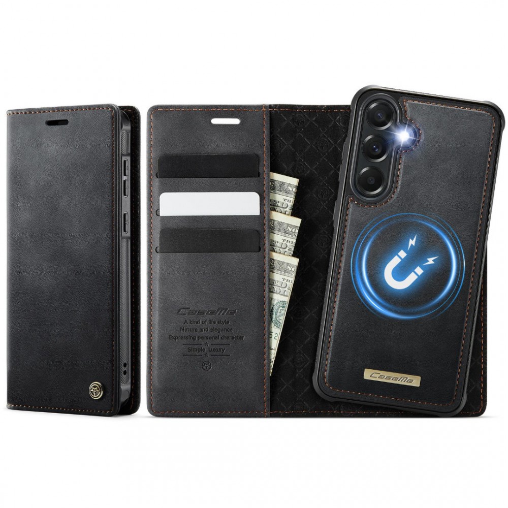 Калъф CaseMe C49 за Samsung Galaxy A57 5G с Отделящ се RFID Портфейл, Стойка и Скрийн Протектор – 4 цвята