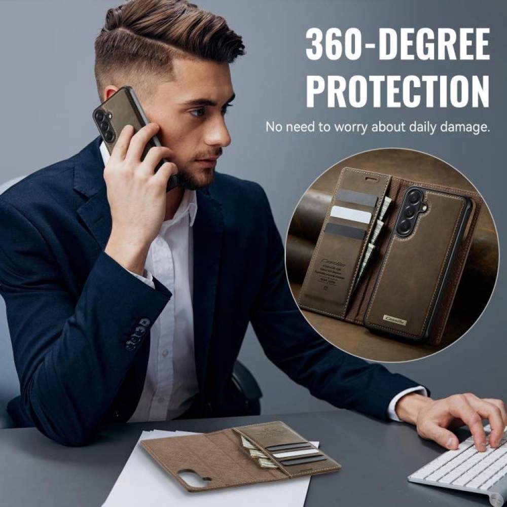 Калъф CaseMe C49 за Samsung Galaxy A57 5G с Отделящ се RFID Портфейл, Стойка и Скрийн Протектор – 4 цвята