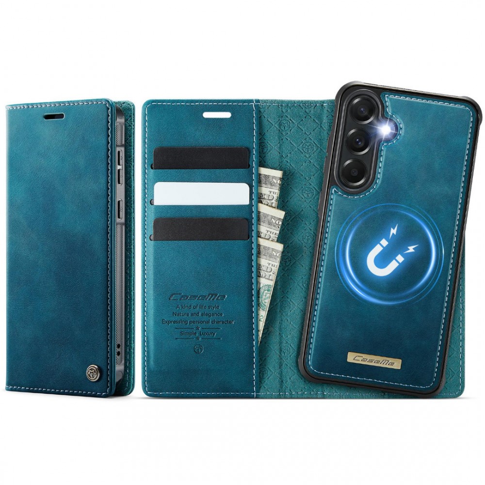 Калъф CaseMe C49 за Samsung Galaxy A57 5G с Отделящ се RFID Портфейл, Стойка и Скрийн Протектор – 4 цвята