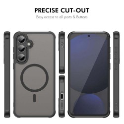 Samsung Galaxy S25 FE  ENKAY PC + TPU/ MagSafe Удароустойчив Калъф и Протектор от закалено стъкло