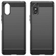 Sony Xperia 10 VI Удароустойчив Carbon Fiber Калъф и Протектор