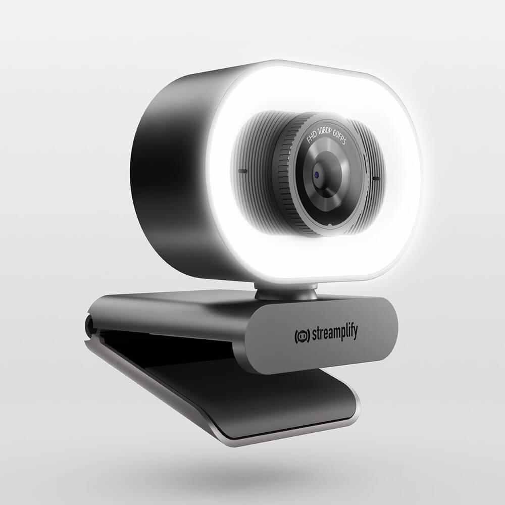 Streamplify CAM Plus Уеб Камера с Микрофон, Full HD 1080p, Автоматична Корекция на Светлината и Затвор на Обектива – Черен – SPCW-CLFH221.11