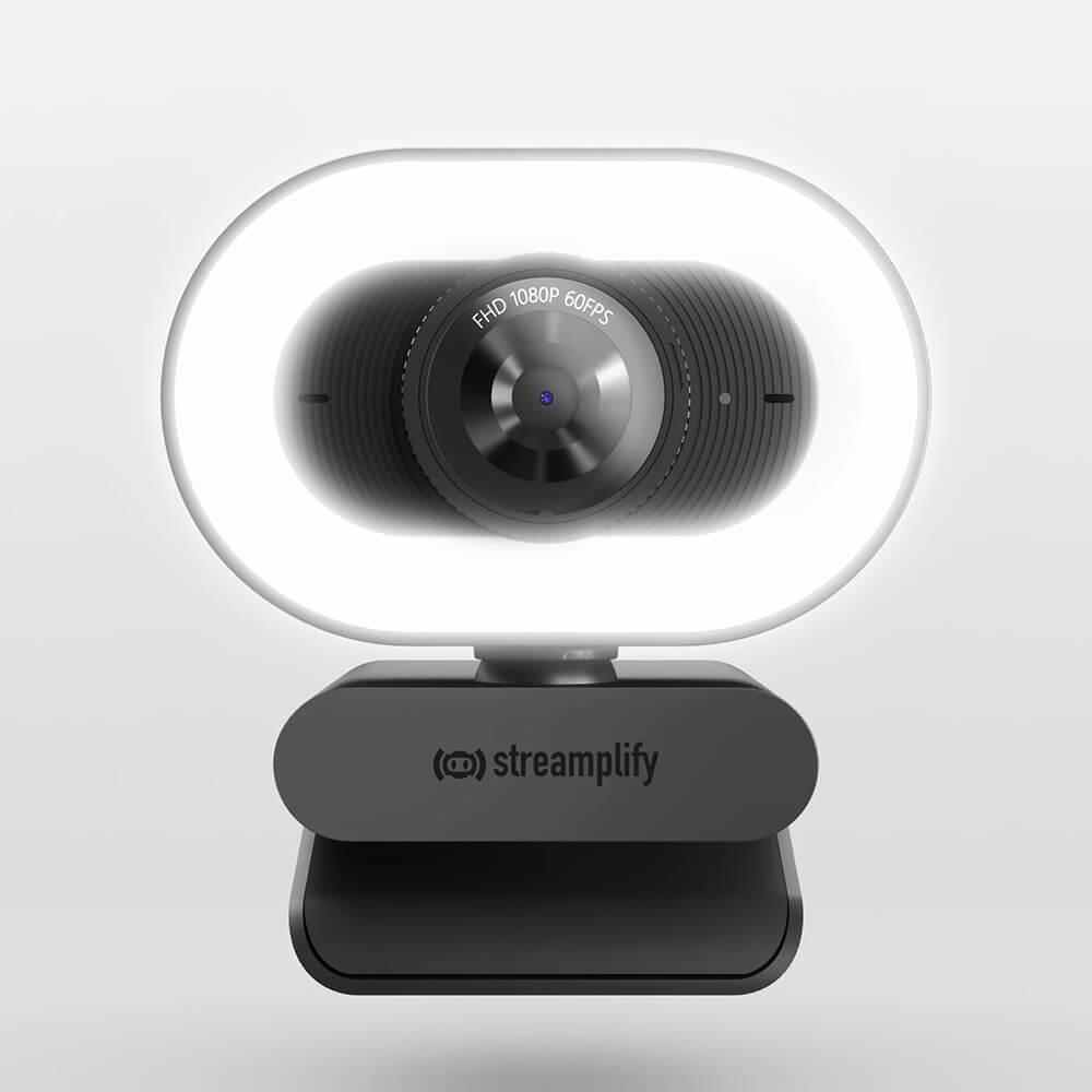 Streamplify CAM Plus Уеб Камера с Микрофон, Full HD 1080p, Автоматична Корекция на Светлината и Затвор на Обектива – Черен – SPCW-CLFH221.11
