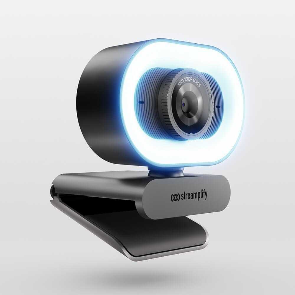 Streamplify CAM Plus Уеб Камера с Микрофон, Full HD 1080p, Автоматична Корекция на Светлината и Затвор на Обектива – Черен – SPCW-CLFH221.11