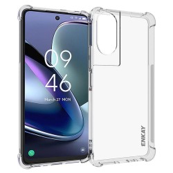 ENKAY HAT PRINCE за TCL 50 5G Прозрачен Удароустойчив TPU Калъф със Скрийн Протектор