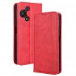 Калъф-портфейл за TCL 60R 5G - Ретро кожен, Мозаечен бордюр, Стойка, 3 слотa за карти, Вкл. Протектор, 4 Цвята