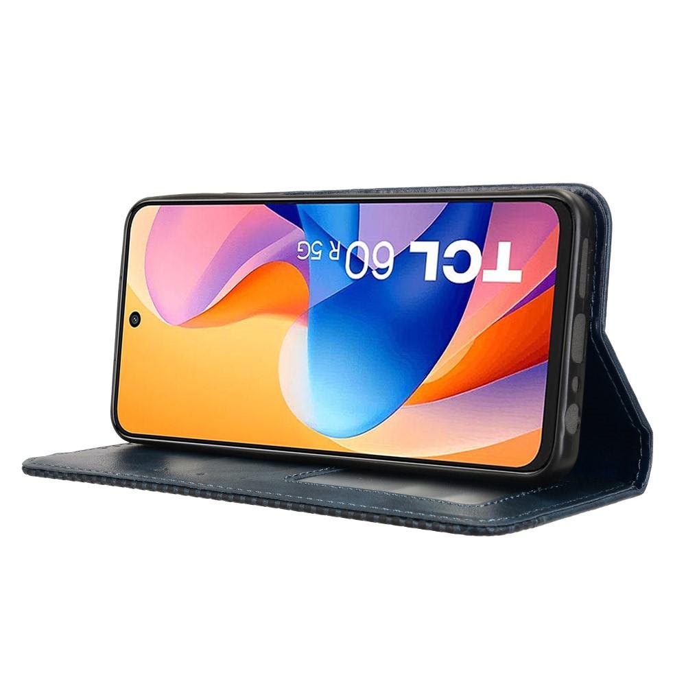 Калъф-портфейл за TCL 60R 5G - Ретро кожен, Мозаечен бордюр, Стойка, 3 слотa за карти, Вкл. Протектор, 4 Цвята