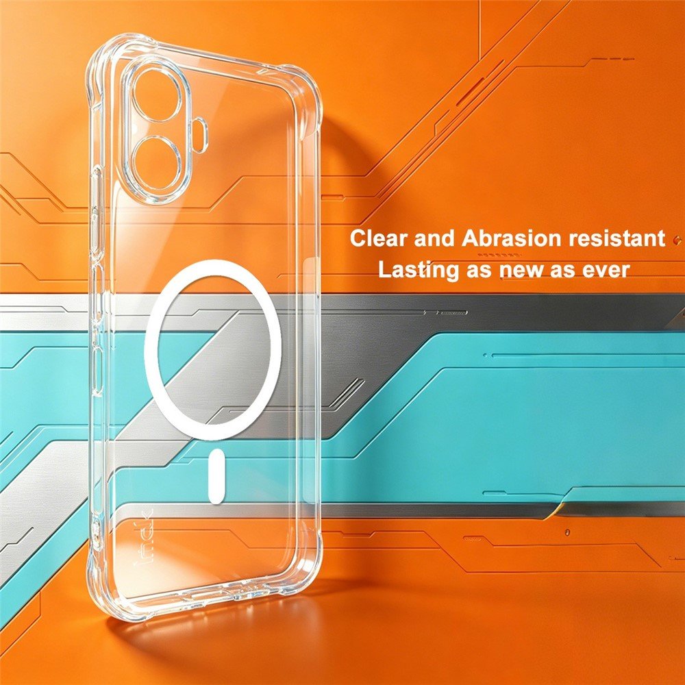 IMAK за TCL K70 NxtPaper 5G Магнитен Airbag Удароустойчив TPU Калъф със Скрийн Протектор – Прозрачен