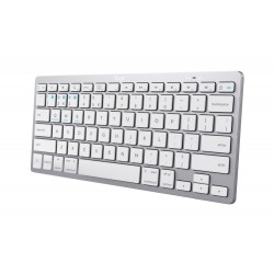 Trust Basics Безжична Bluetooth Клавиатура с QWERTY Подредба и Свързване с 3 Устройства – Silver – 24651