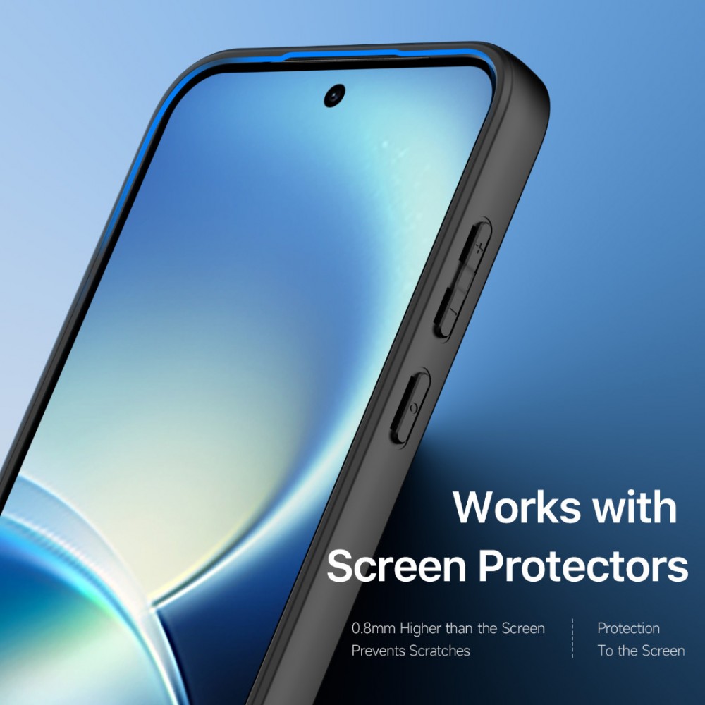 Калъф за vivo X500 Pro Max 5G DUX DUCIS Aimo Series Прозрачен PC + TPU със Защита при Падане и Скрийн Протектор – Черен