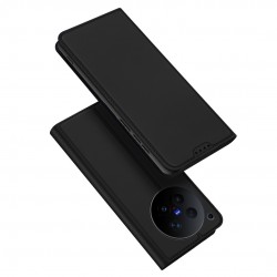 Калъф за vivo X500 Pro Max 5G DUX DUCIS Skin Pro Series от Кожа и TPU с Магнитно Закопчаване, Поставка, Джоб за Карта и Скрийн Протектор – 2 цвята