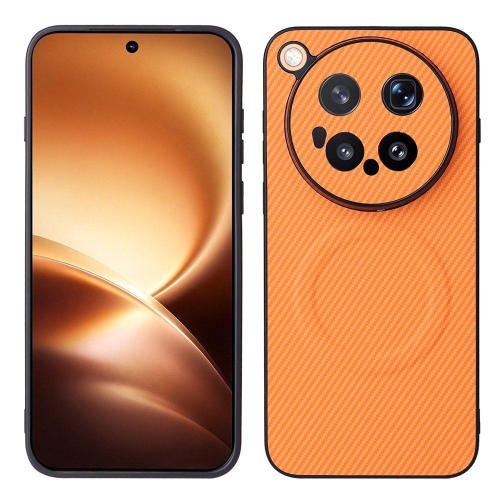 Калъф за vivo X500 Pro Max 5G с Карбонова Текстура, PU Кожа, TPU + PC, Метален Пръстен за Магнитна Стойка и Скрийн Протектор – 4 цвята