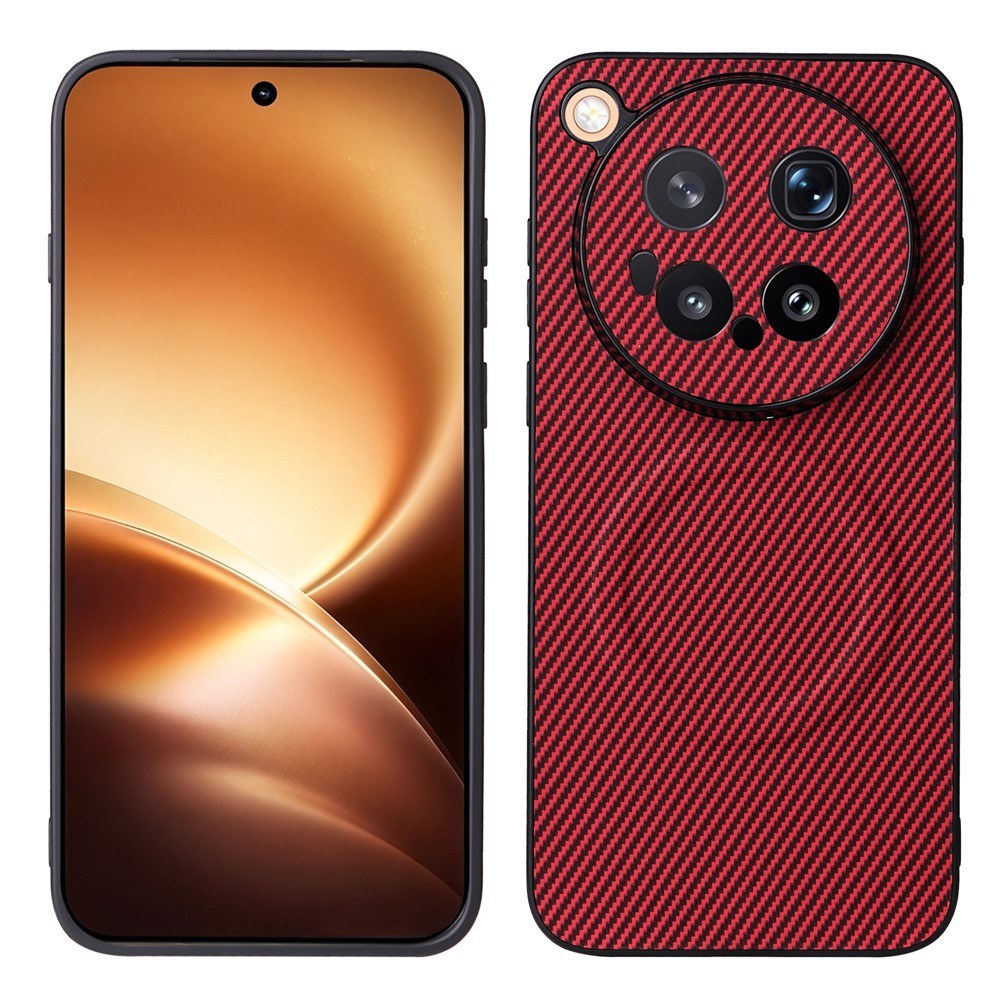 Калъф за vivo X500 Pro Max 5G с Карбонова Текстура, PU Кожа, TPU + PC, Метален Пръстен за Магнитна Стойка и Скрийн Протектор – 4 цвята