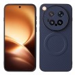 Калъф за vivo X500 Pro Max 5G с Карбонова Текстура, PU Кожа, TPU + PC, Метален Пръстен за Магнитна Стойка и Скрийн Протектор – 4 цвята