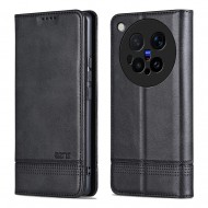 Калъф за vivo X500 Pro Max 5G AZNS от PU Кожа с Поставка, Джобове за Карти и Пари и Скрийн Протектор – 6 цвята