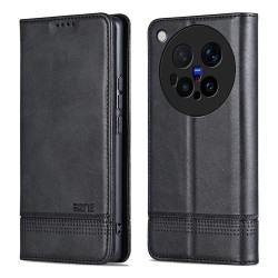 Калъф за vivo X500 Pro Max 5G AZNS от PU Кожа с Поставка, Джобове за Карти и Пари и Скрийн Протектор – 6 цвята