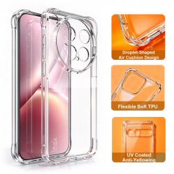 Калъф за vivo X500 Pro Max 5G IMAK Удароустойчив TPU с Airbag Защита и Скрийн Протектор – Прозрачен