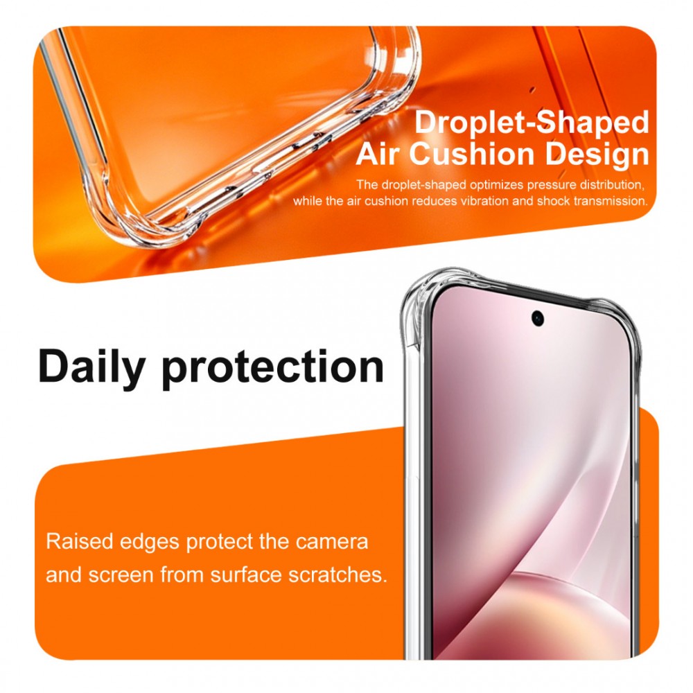 Калъф за vivo X500 Pro Max 5G IMAK Удароустойчив TPU с Airbag Защита и Скрийн Протектор – Прозрачен