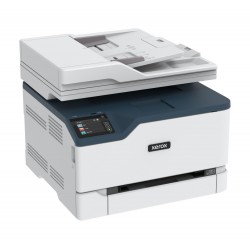 Лазерно МФУ Xerox C235 - Цветно, 22 ppm, Дуплекс, Wi-Fi, Ethernet, 2.4" Сензорен екран, 250 листа, Бяло-Синьо