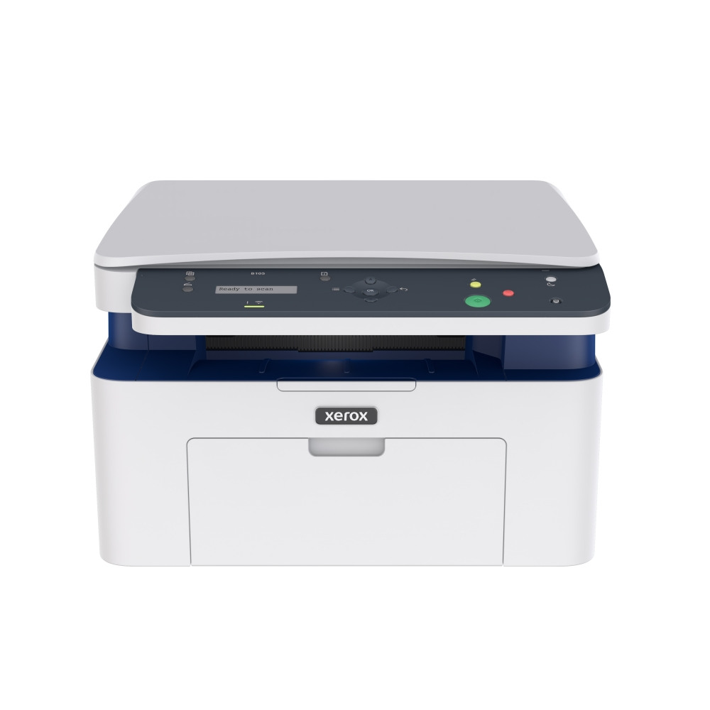 Xerox B105 МФУ - A4 Моно Печат/Копир/Скен, Wi-Fi, 20ppm - Бял/Син