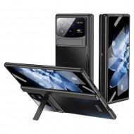 Калъф със Стойка и Защита за Шарнира за Xiaomi Mix Fold 4 5G - PC, Вграден Стъклен протектор - 3 Цвята