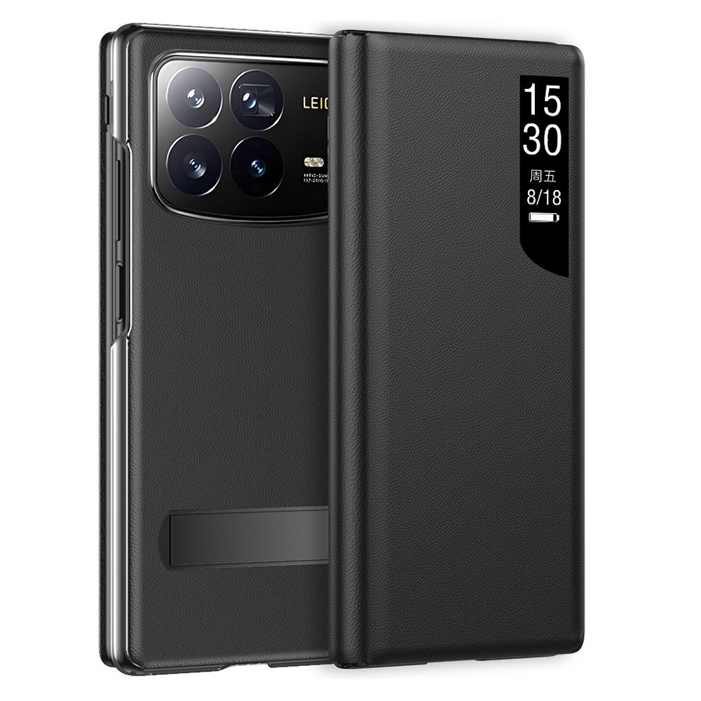 Калъф с Прозорец и Стойка за Xiaomi Mix Fold 4 5G - PU Кожа, Магнитно затваряне, Вкл. Протектор - 3 Цвята
