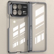 Прозрачен калъф GKK за Xiaomi Mix Fold 4 5G с Магнитна защита за пантата - PC+Стъкло, Стойка, Вкл. Протектор - 2 Цвята
