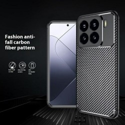 Xiaomi 15 Pro Удароустойчив Carbon Fiber Калъф и Протектор