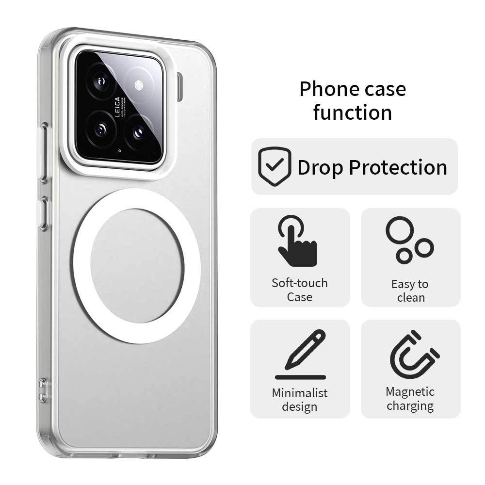 Xiaomi 15 Pro– PC + TPU Удароустойчив Калъф и Протектор с MagSafe