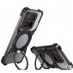 Xiaomi 15 Pro  Удароустойчив Метален Калъф със Стойка MagSafe  + Скрийн Протектор – Черен, Червен, Лилав, Сребрист, Син