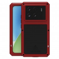 Xiaomi 15 Pro Удароустойчив LOVE MEI Метал + Силикон Калъф + Закалено Стъкло  – Черен, Червен, Сребрист, Жълт
