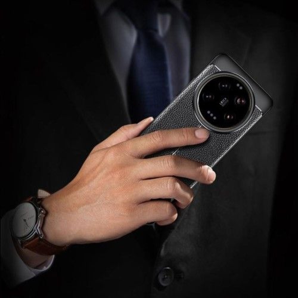 Xiaomi 15 Ultra Удароустойчив Litchi Texture Калъф и Протектор