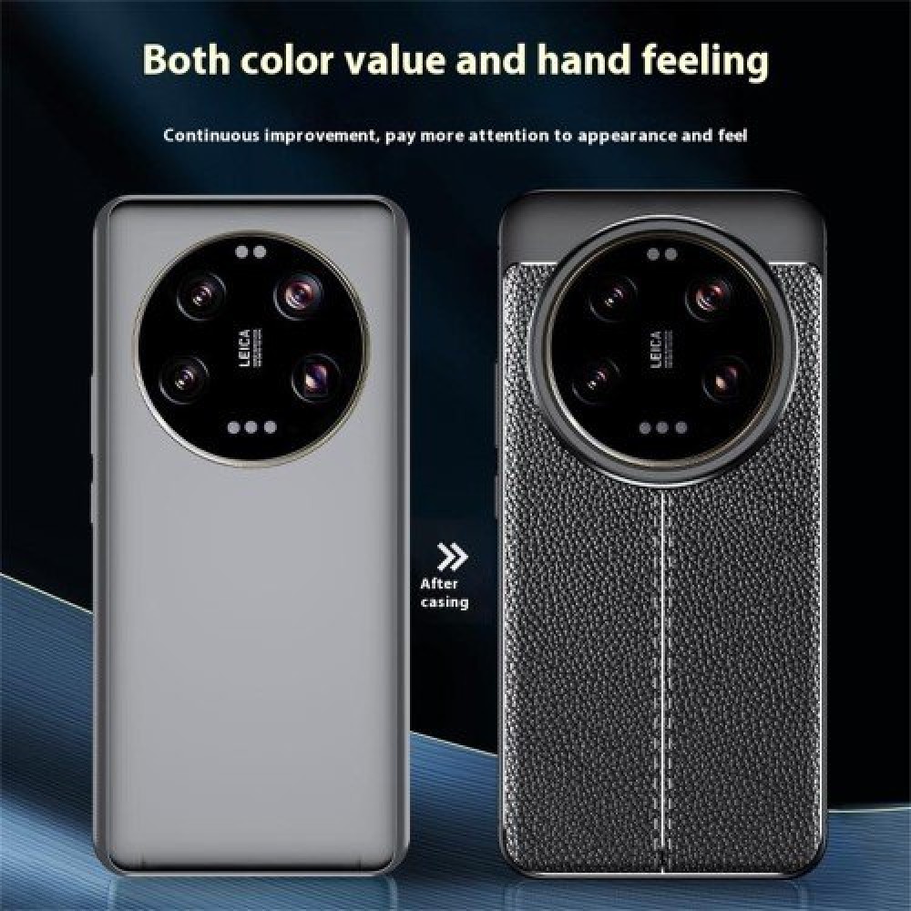 Xiaomi 15 Ultra Удароустойчив Litchi Texture Калъф и Протектор