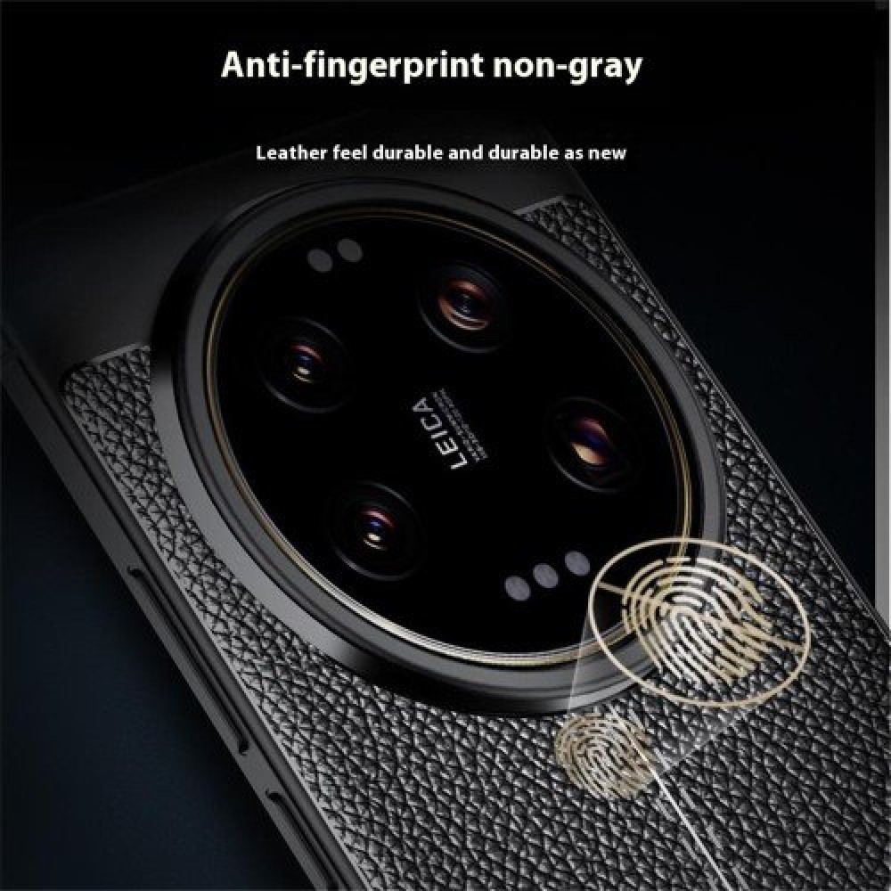 Xiaomi 15 Ultra Удароустойчив Litchi Texture Калъф и Протектор